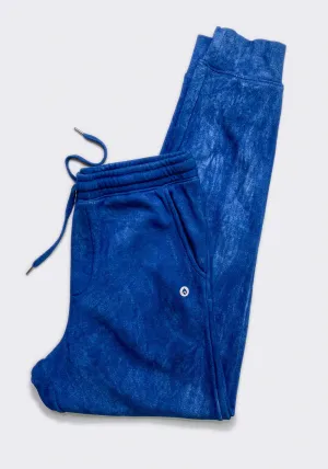 Tie-Dye Boyfriend Fleece Jogger Sweatpants – Dark Vintage Indigo