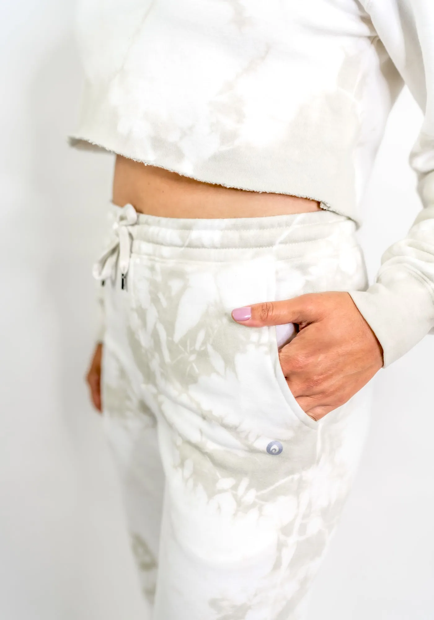 Tie-Dye Boyfriend Fleece Jogger Sweatpants – White Sands