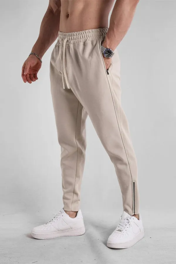 Track Side Sweatpants With Zipper Hem