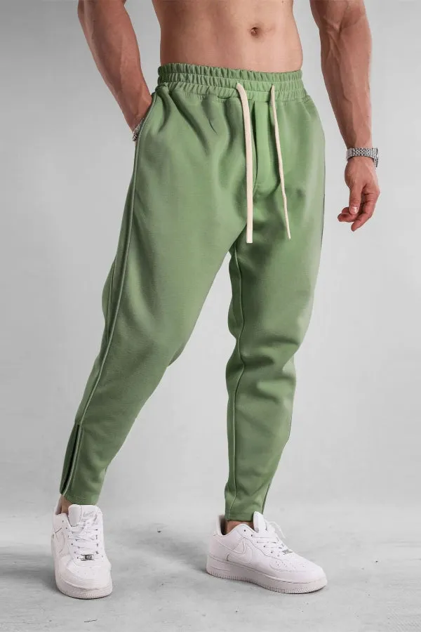 Track Side Sweatpants With Zipper Hem