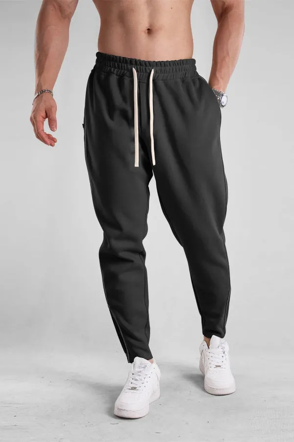 Track Side Sweatpants With Zipper Hem