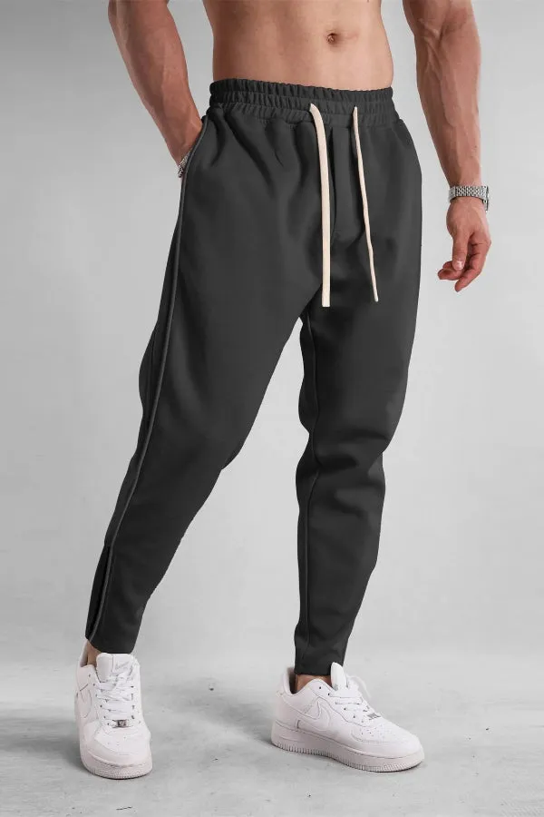 Track Side Sweatpants With Zipper Hem