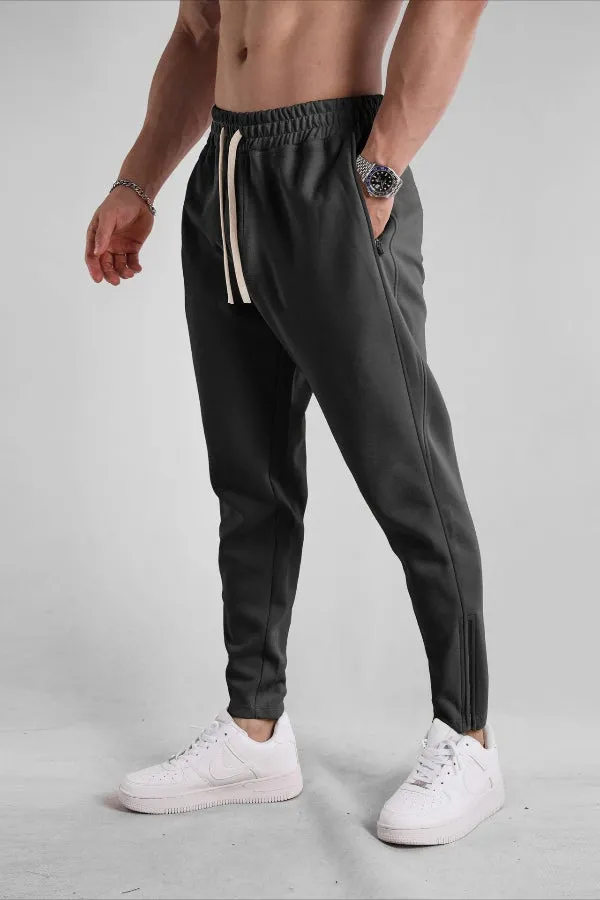 Track Side Sweatpants With Zipper Hem