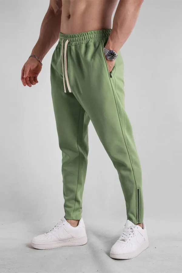 Track Side Sweatpants With Zipper Hem