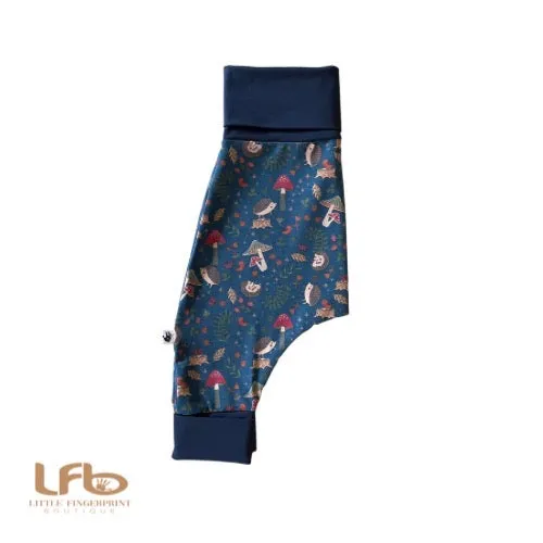 Tractor print- Handmade "Grow with Me" Baby Harem Pants – Adjustable, Comfy & Durable