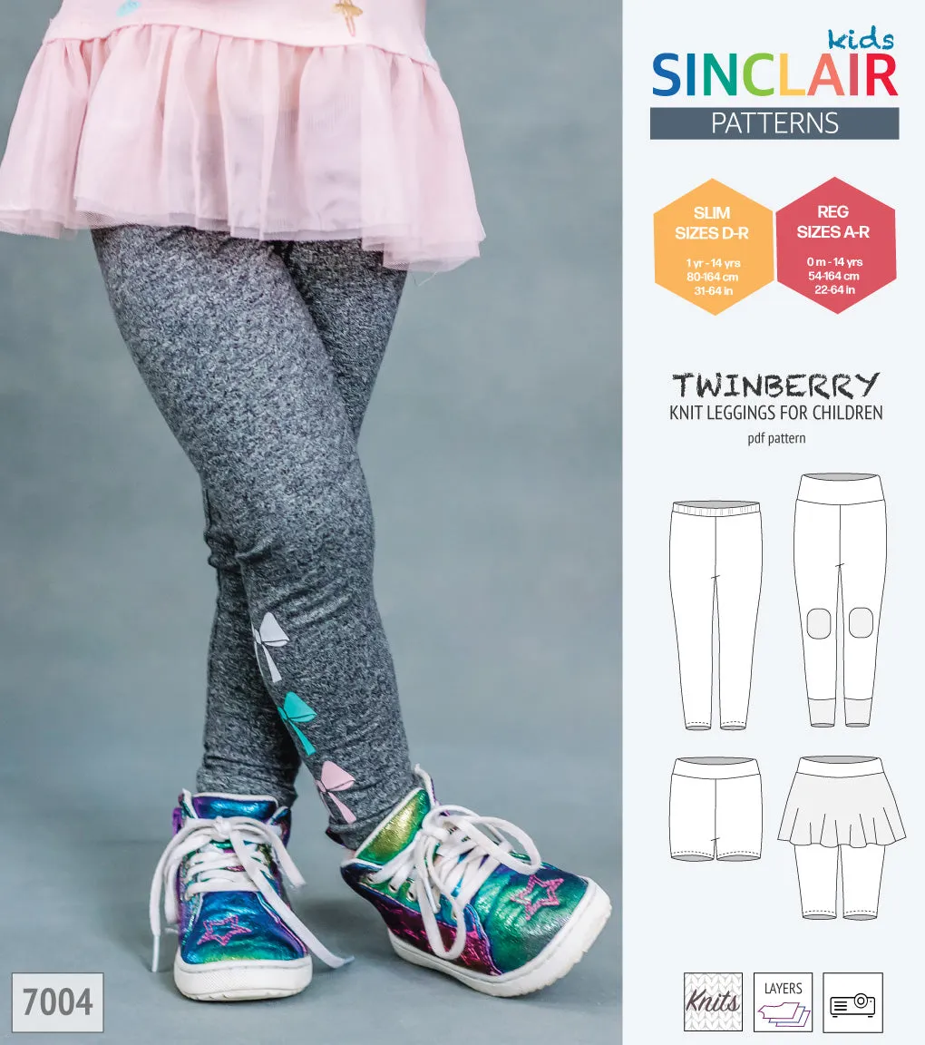 Twinberry leggings with options for children (PDF)
