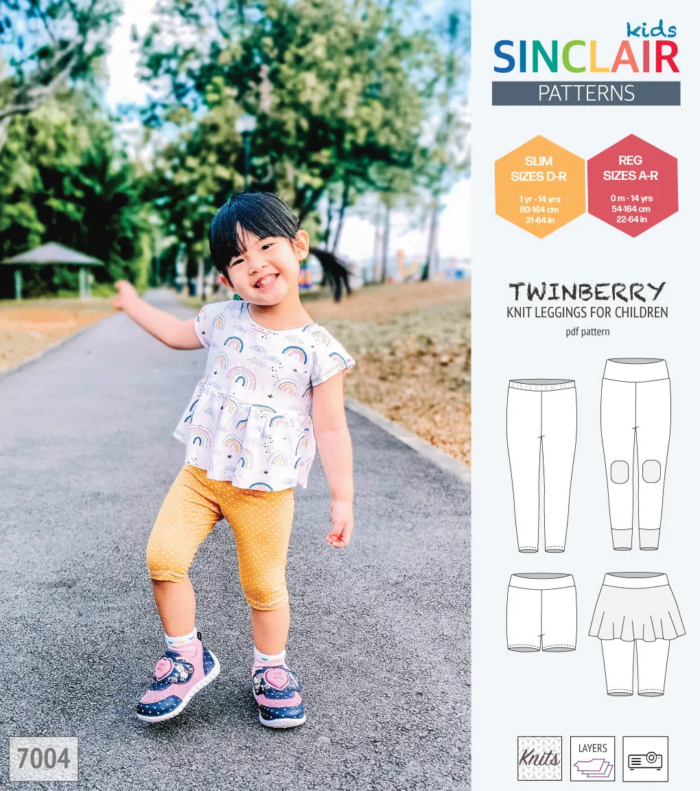 Twinberry leggings with options for children (PDF)