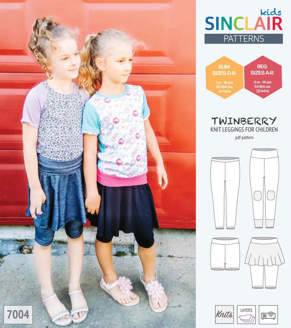 Twinberry leggings with options for children (PDF)