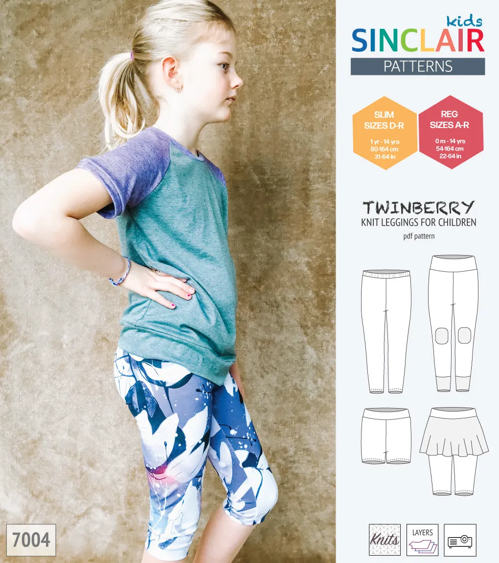 Twinberry leggings with options for children (PDF)