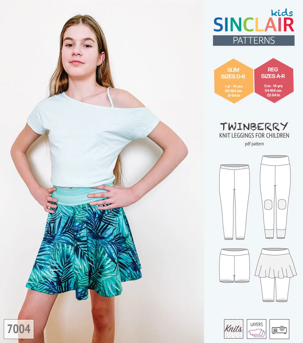Twinberry leggings with options for children (PDF)