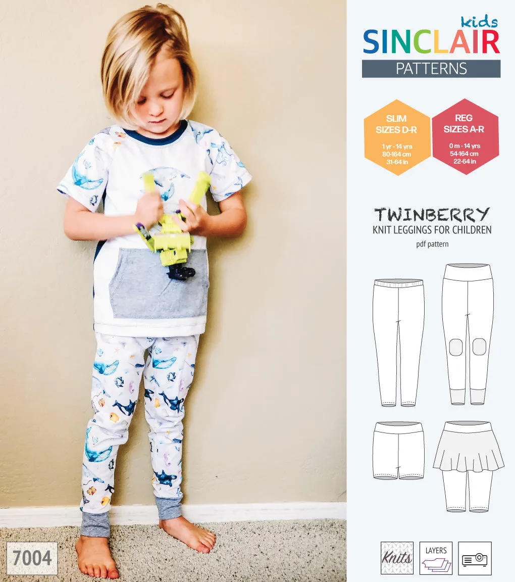 Twinberry leggings with options for children (PDF)