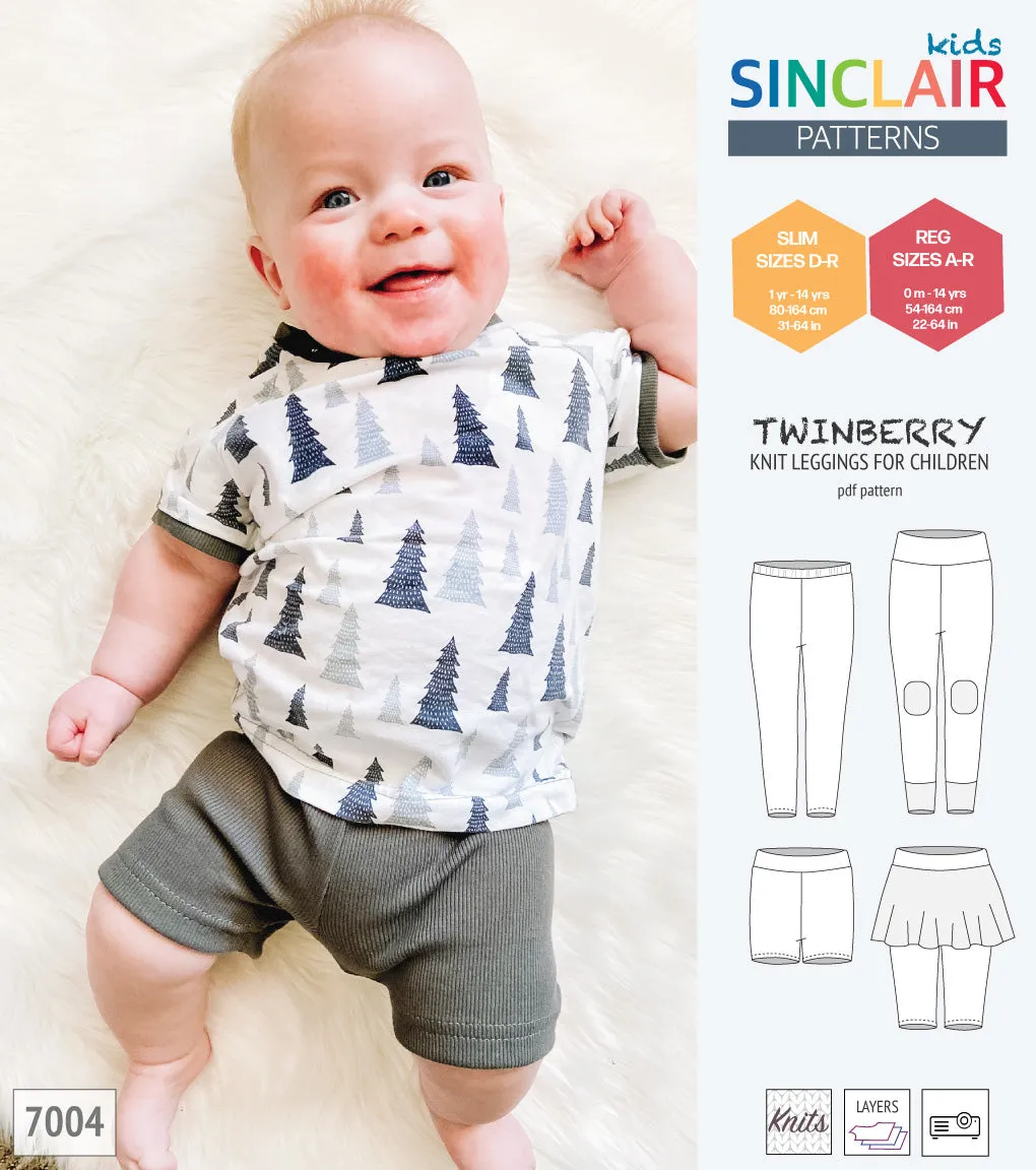 Twinberry leggings with options for children (PDF)