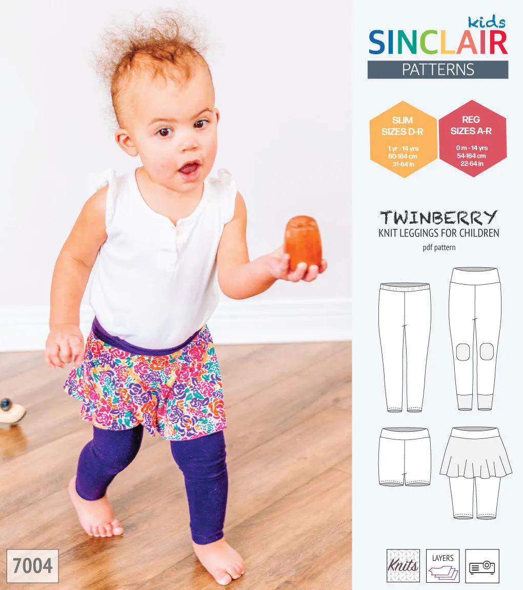 Twinberry leggings with options for children (PDF)