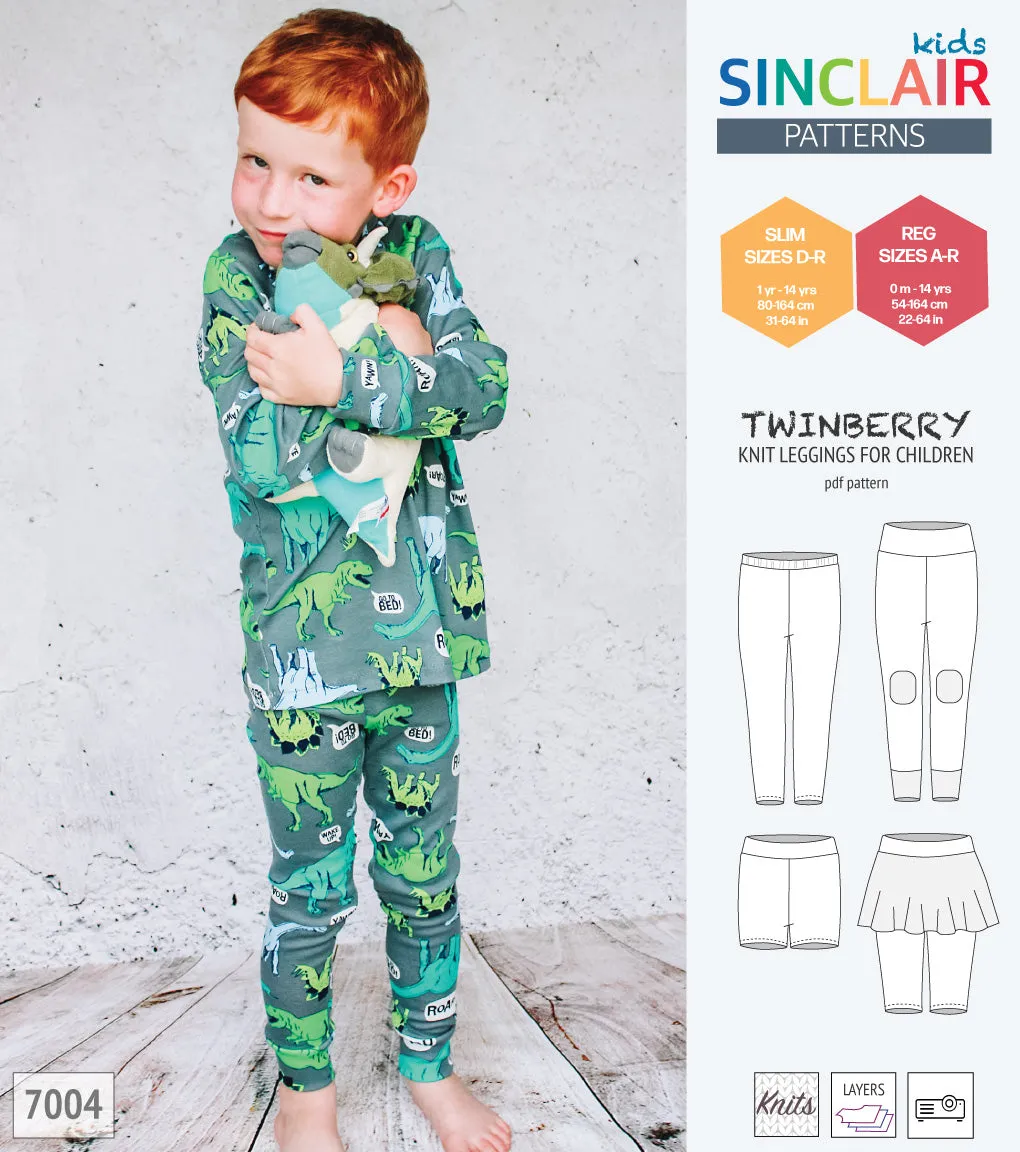 Twinberry leggings with options for children (PDF)