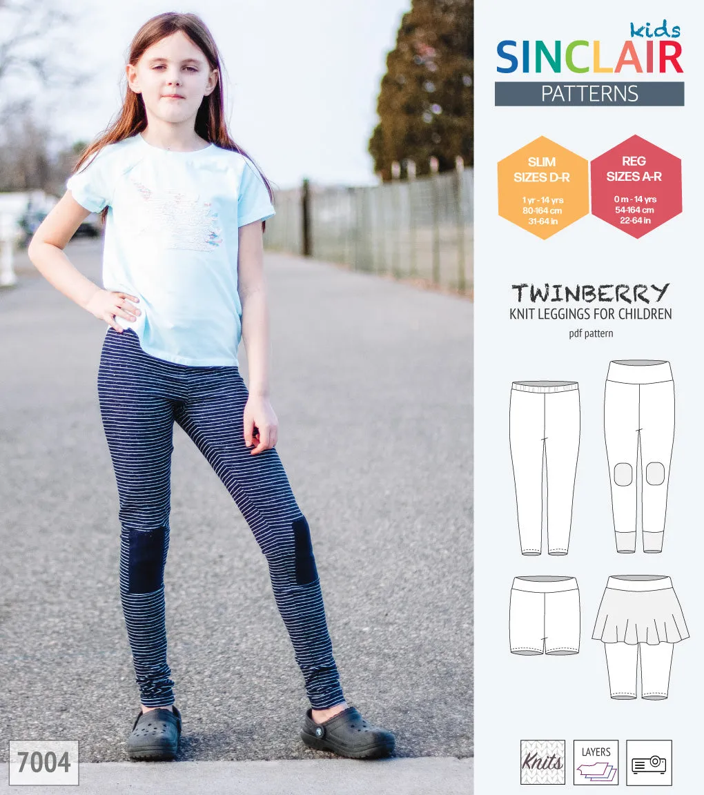 Twinberry leggings with options for children (PDF)