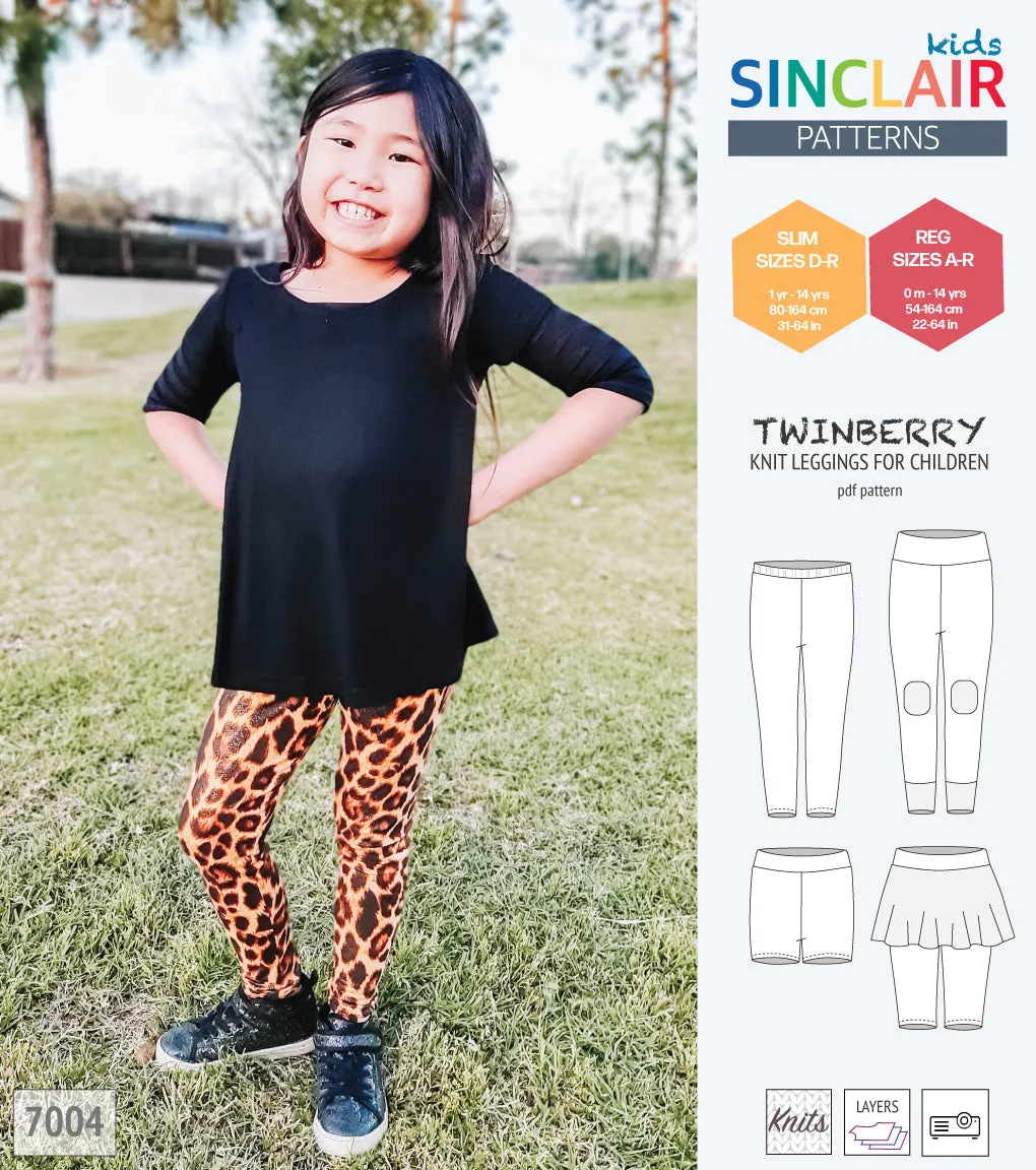 Twinberry leggings with options for children (PDF)