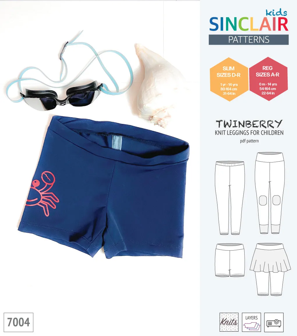 Twinberry leggings with options for children (PDF)
