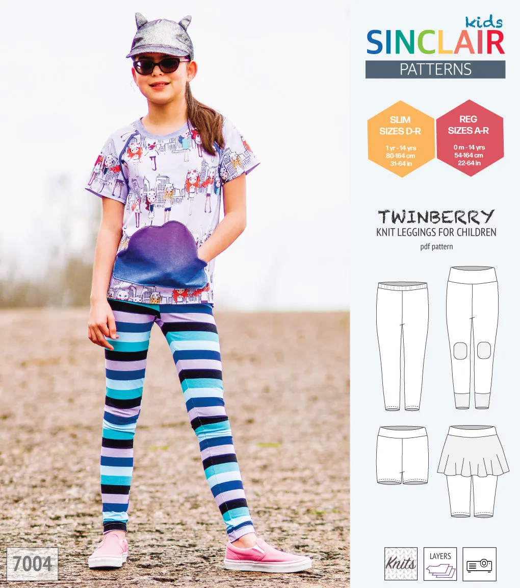 Twinberry leggings with options for children (PDF)