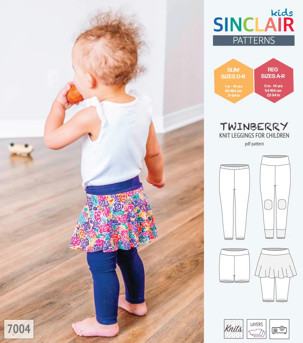 Twinberry leggings with options for children (PDF)