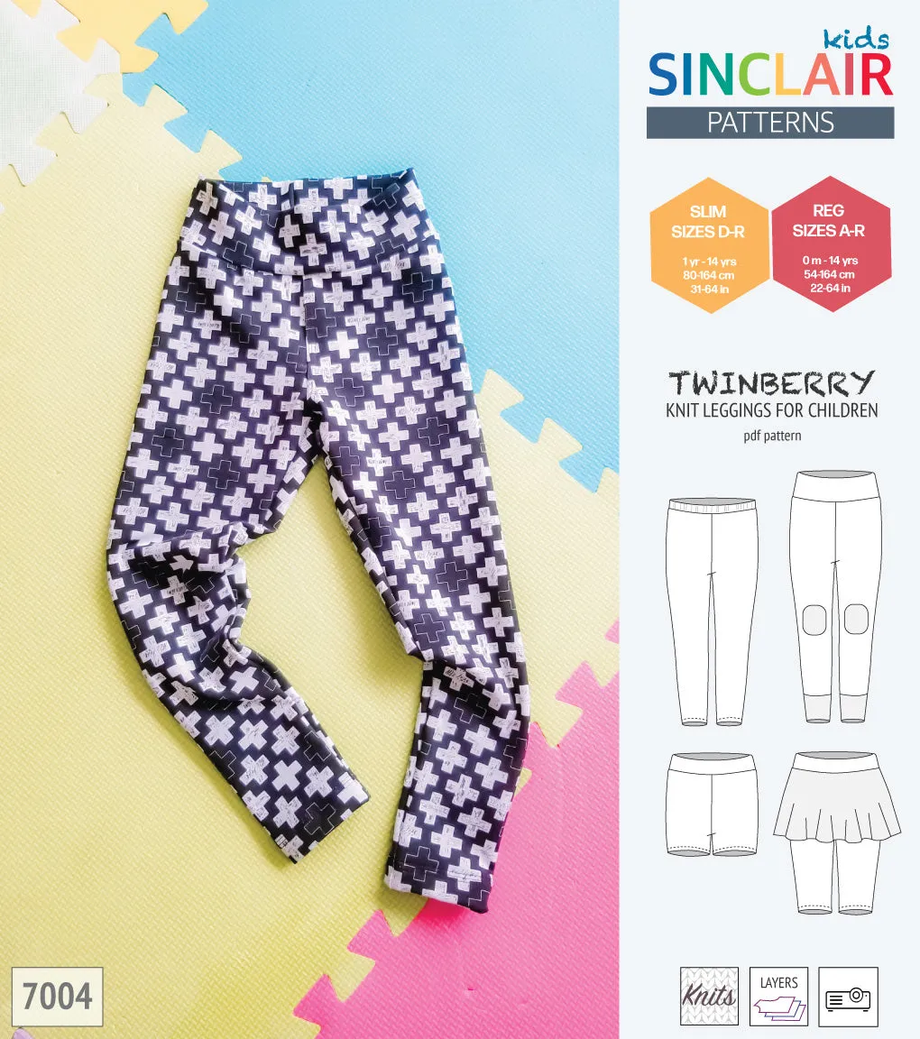 Twinberry leggings with options for children (PDF)