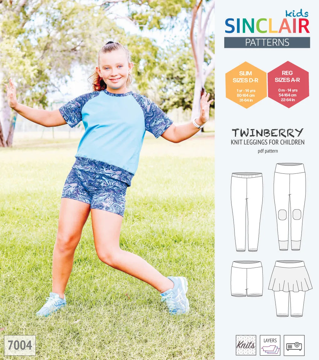 Twinberry leggings with options for children (PDF)