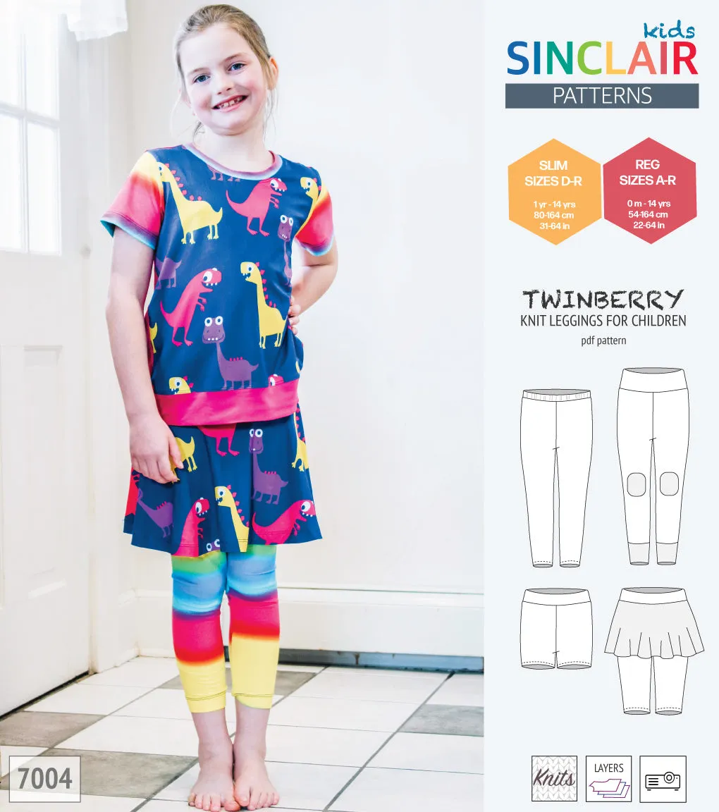 Twinberry leggings with options for children (PDF)