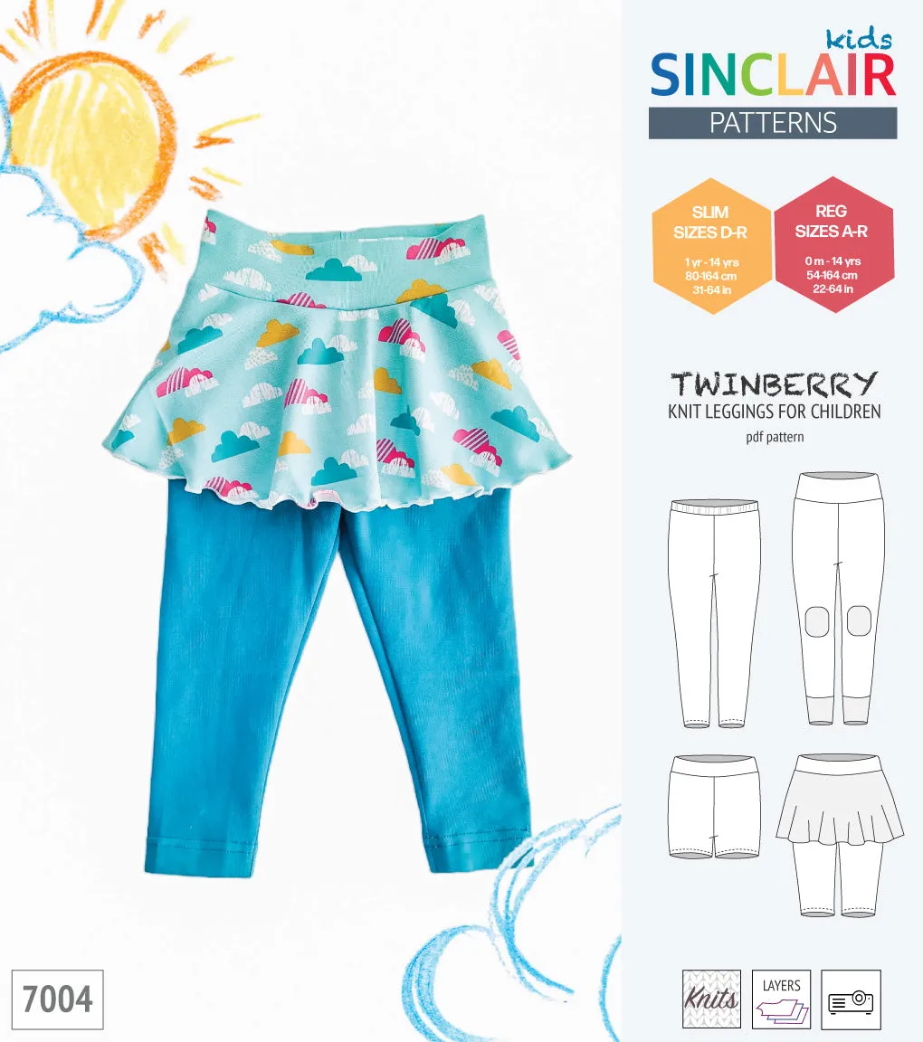 Twinberry leggings with options for children (PDF)