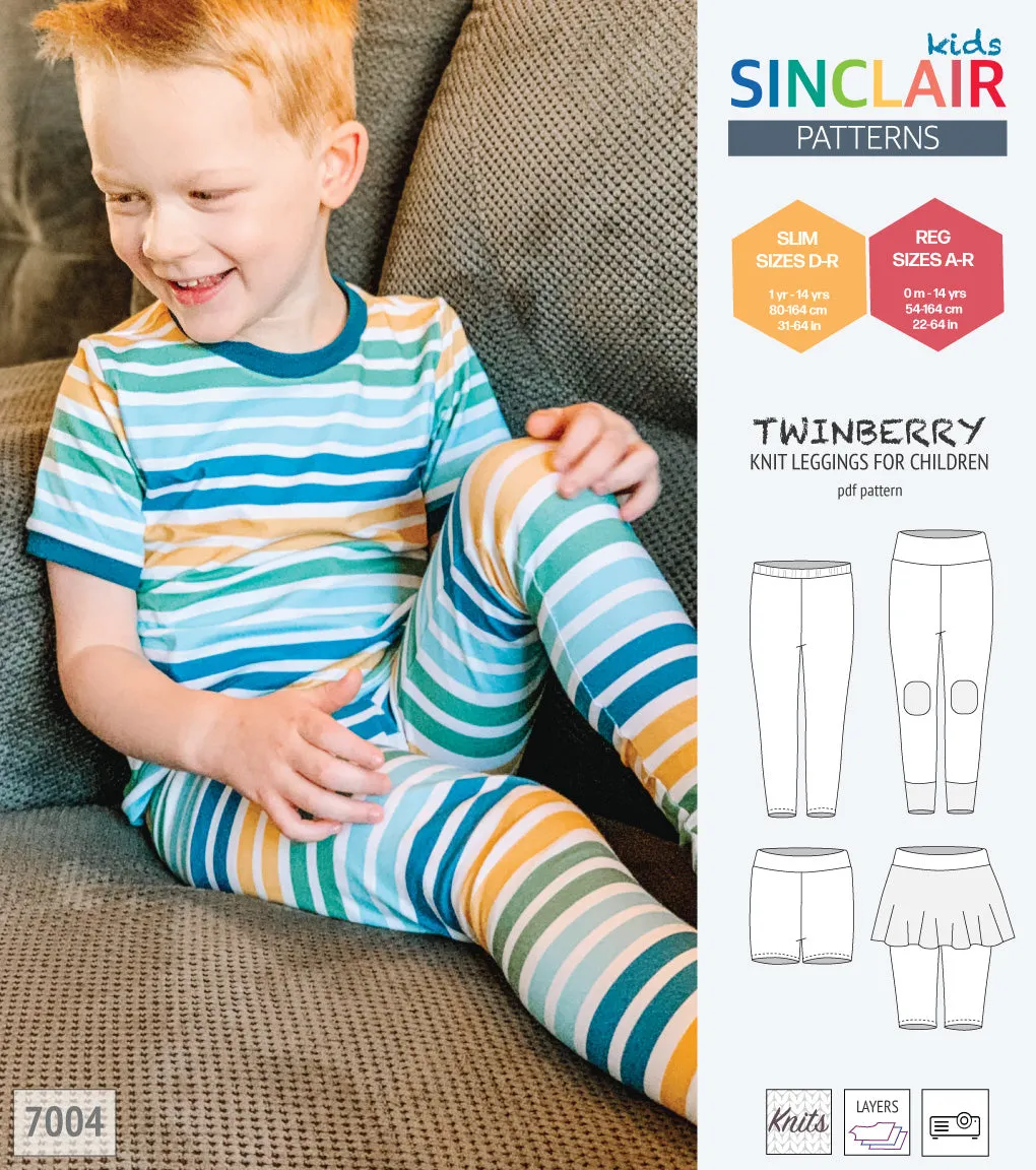 Twinberry leggings with options for children (PDF)