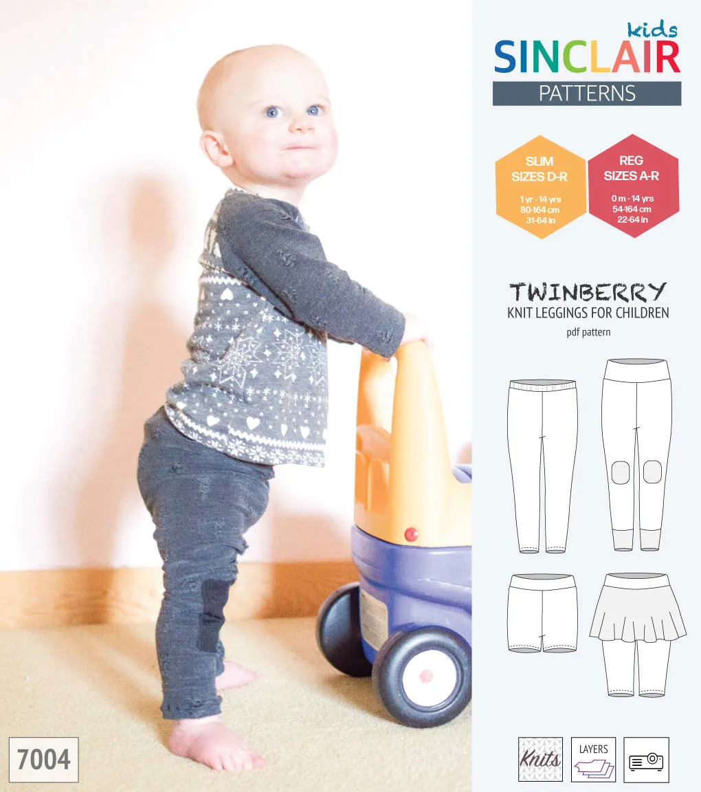 Twinberry leggings with options for children (PDF)