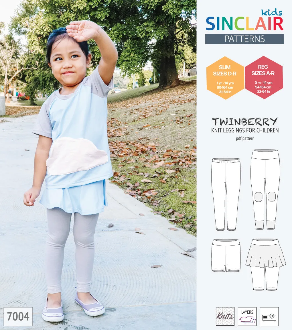 Twinberry leggings with options for children (PDF)