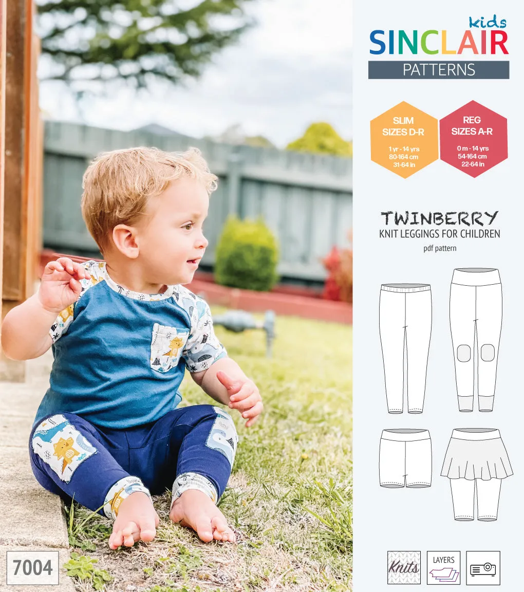 Twinberry leggings with options for children (PDF)