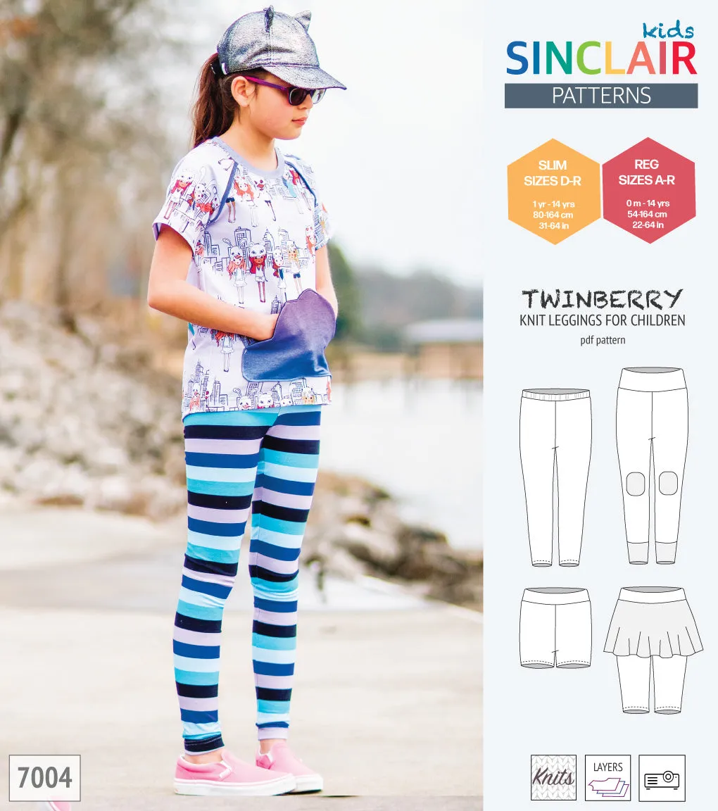 Twinberry leggings with options for children (PDF)