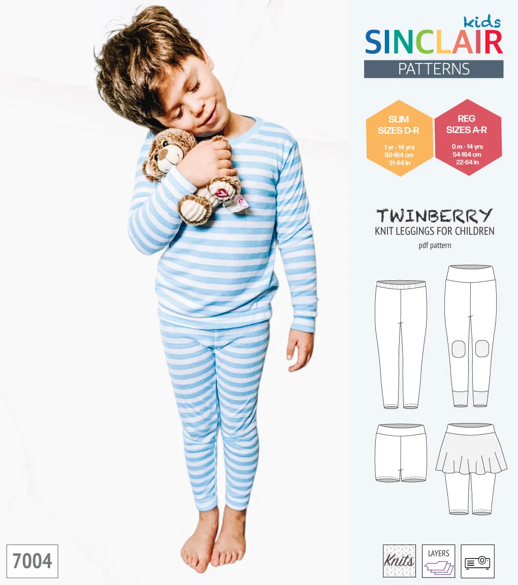 Twinberry leggings with options for children (PDF)
