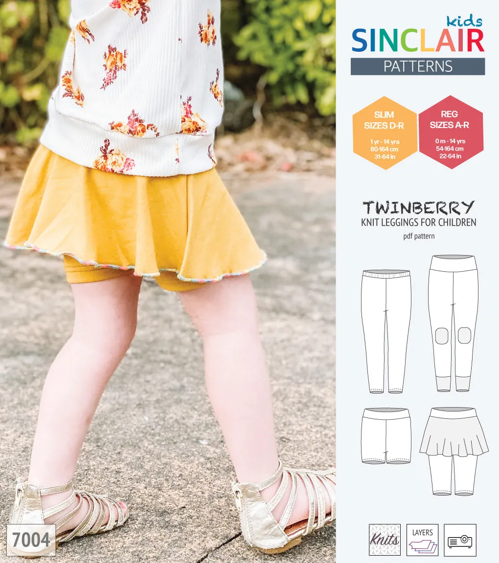 Twinberry leggings with options for children (PDF)