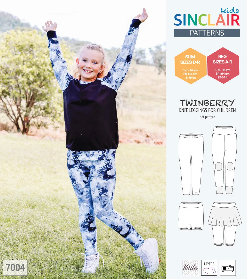 Twinberry leggings with options for children (PDF)