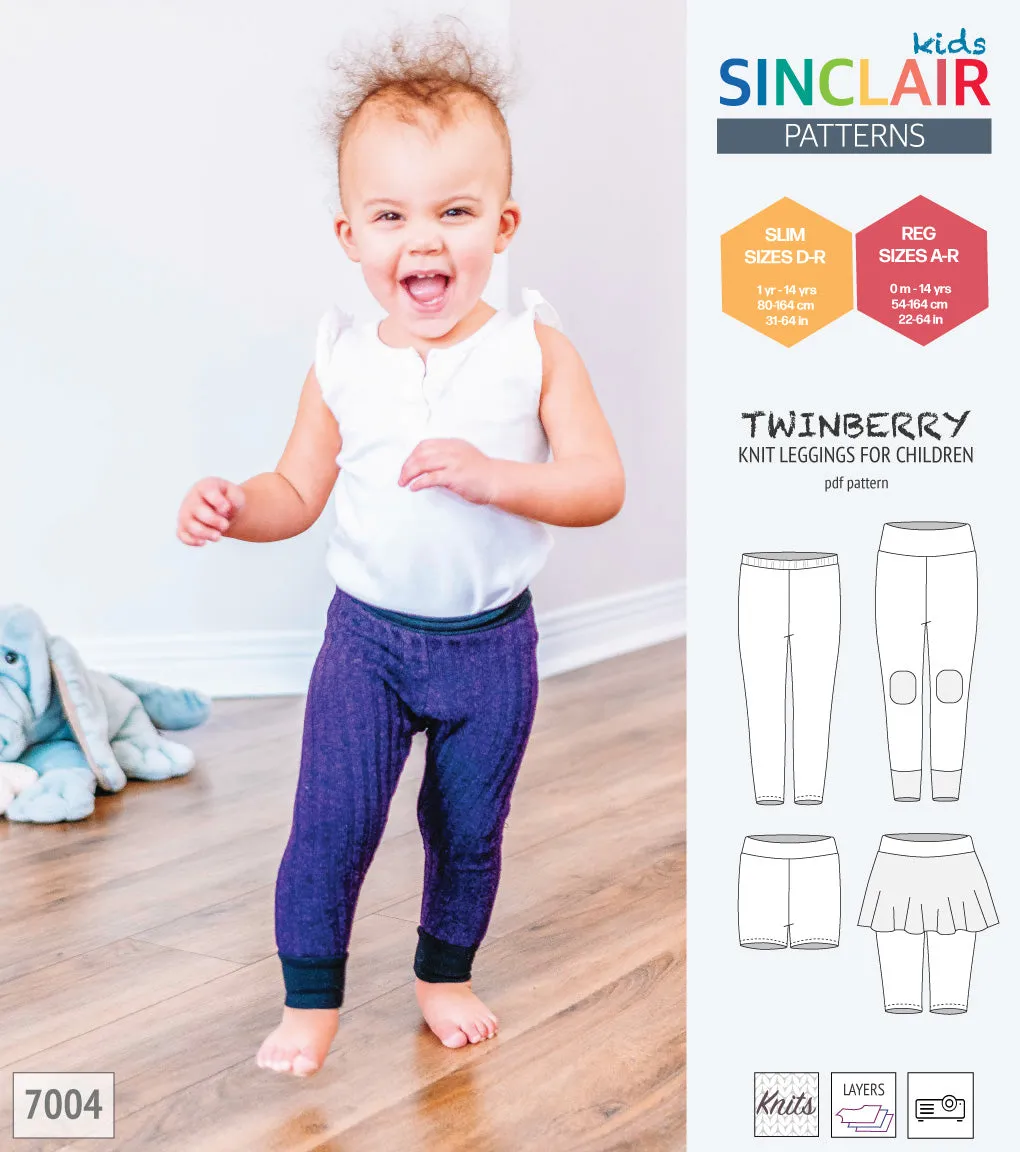 Twinberry leggings with options for children (PDF)