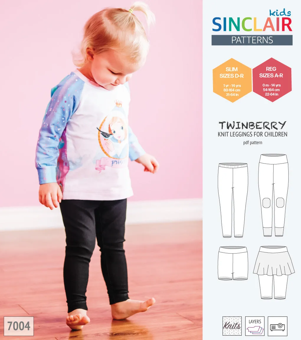 Twinberry leggings with options for children (PDF)