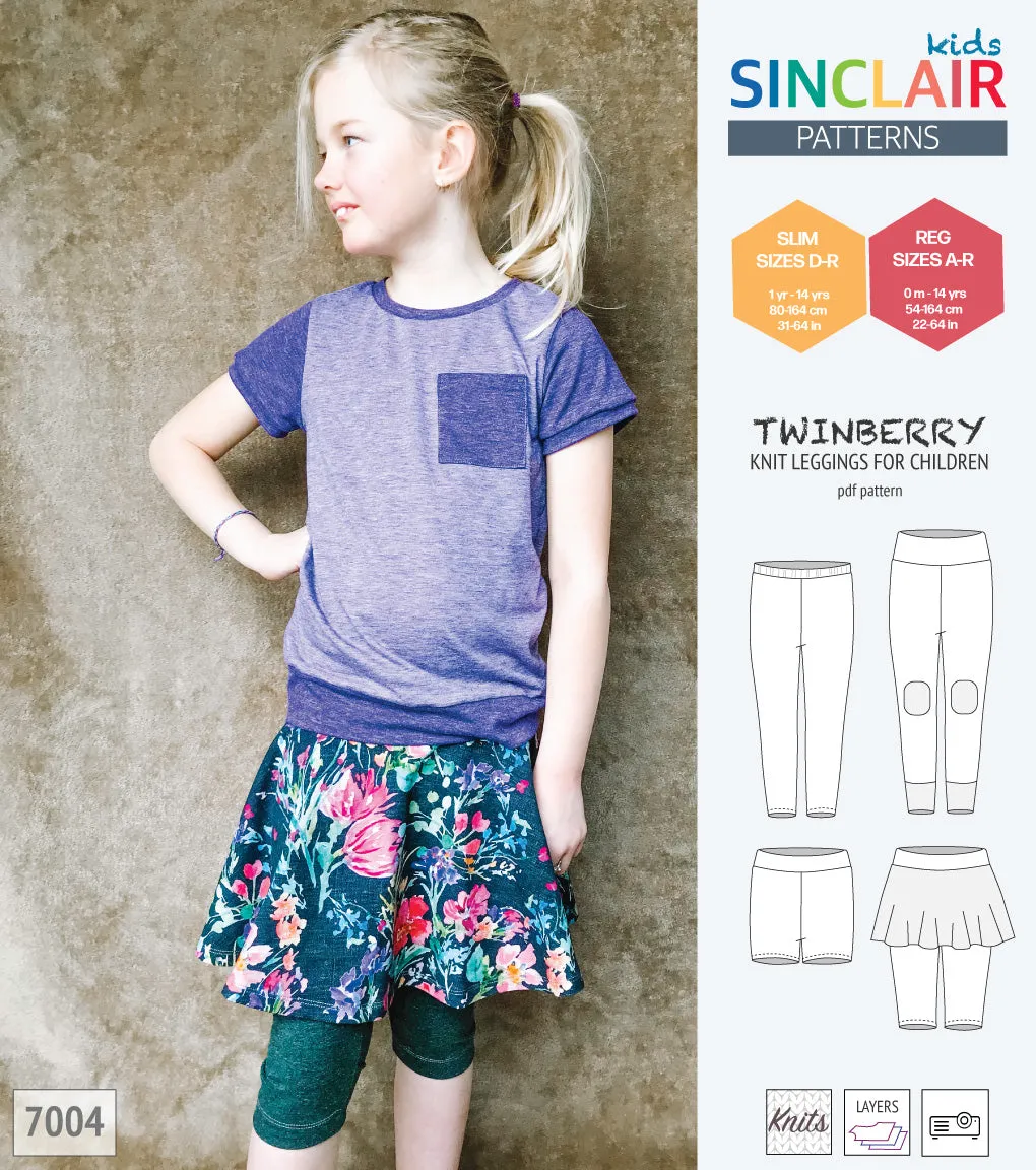 Twinberry leggings with options for children (PDF)