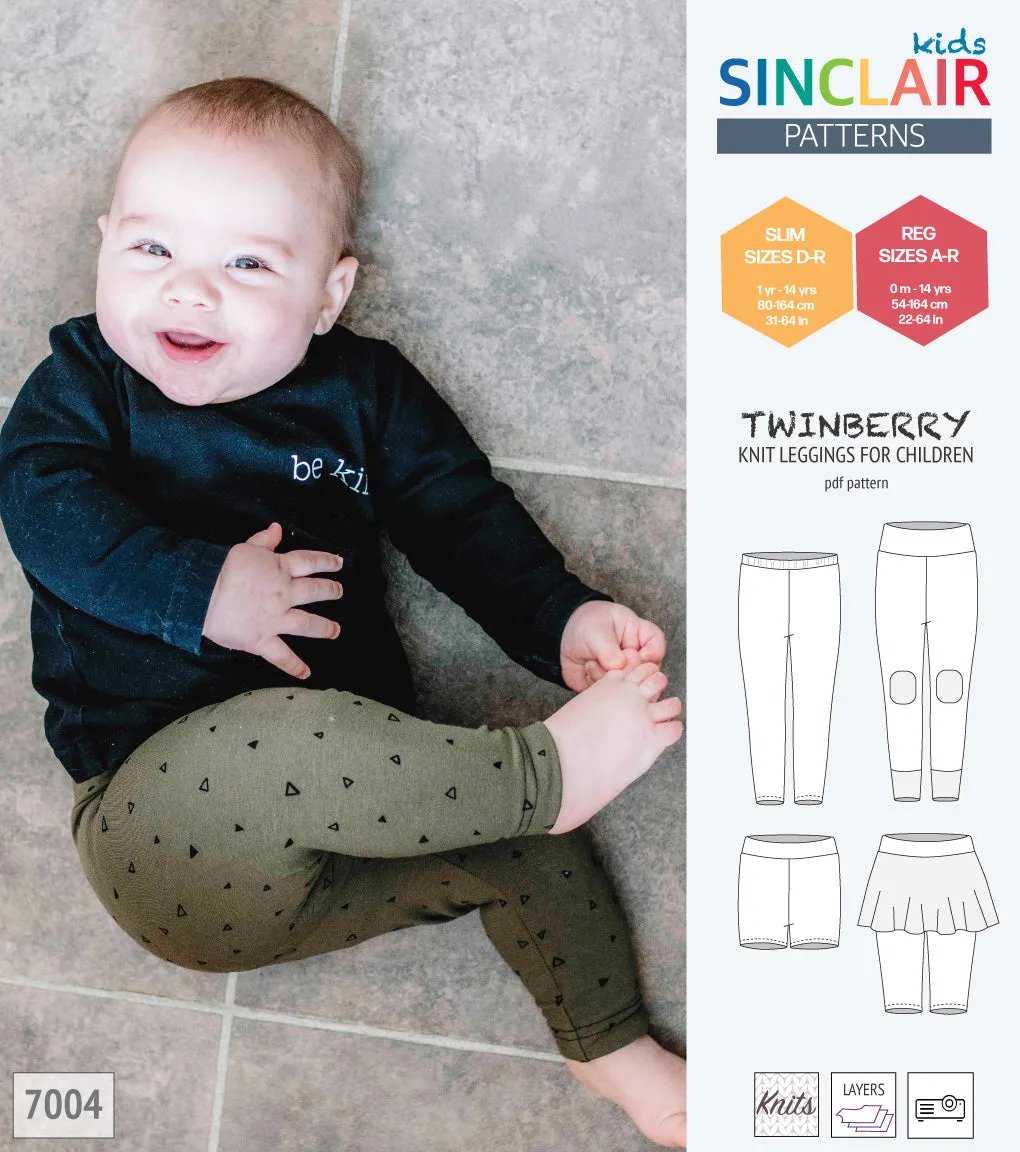 Twinberry leggings with options for children (PDF)