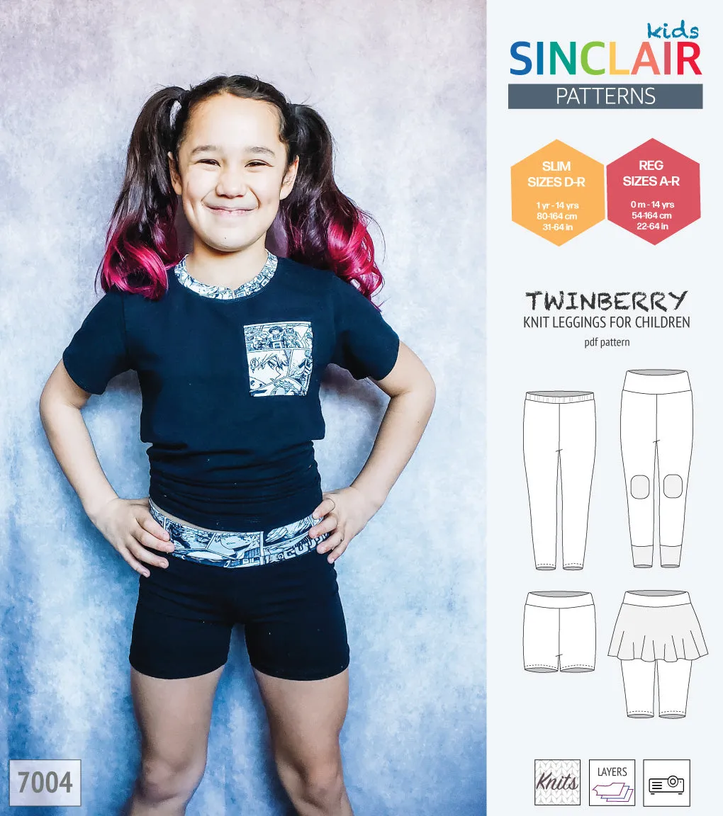 Twinberry leggings with options for children (PDF)