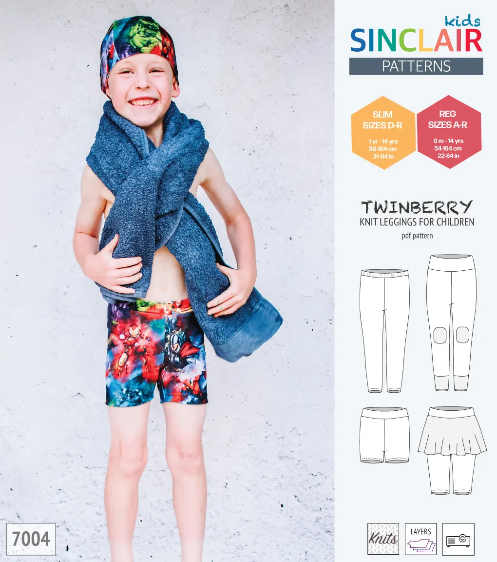 Twinberry leggings with options for children (PDF)
