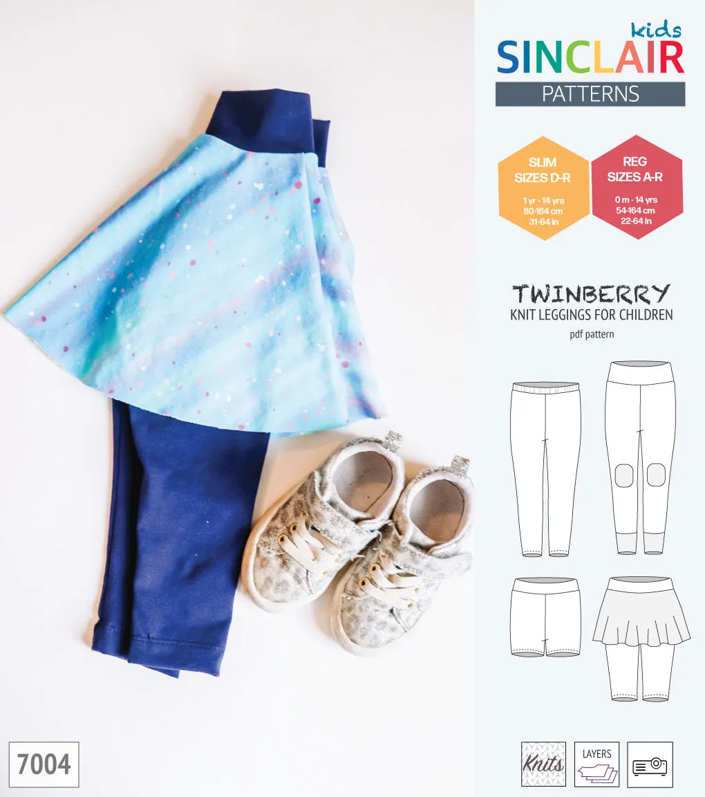 Twinberry leggings with options for children (PDF)