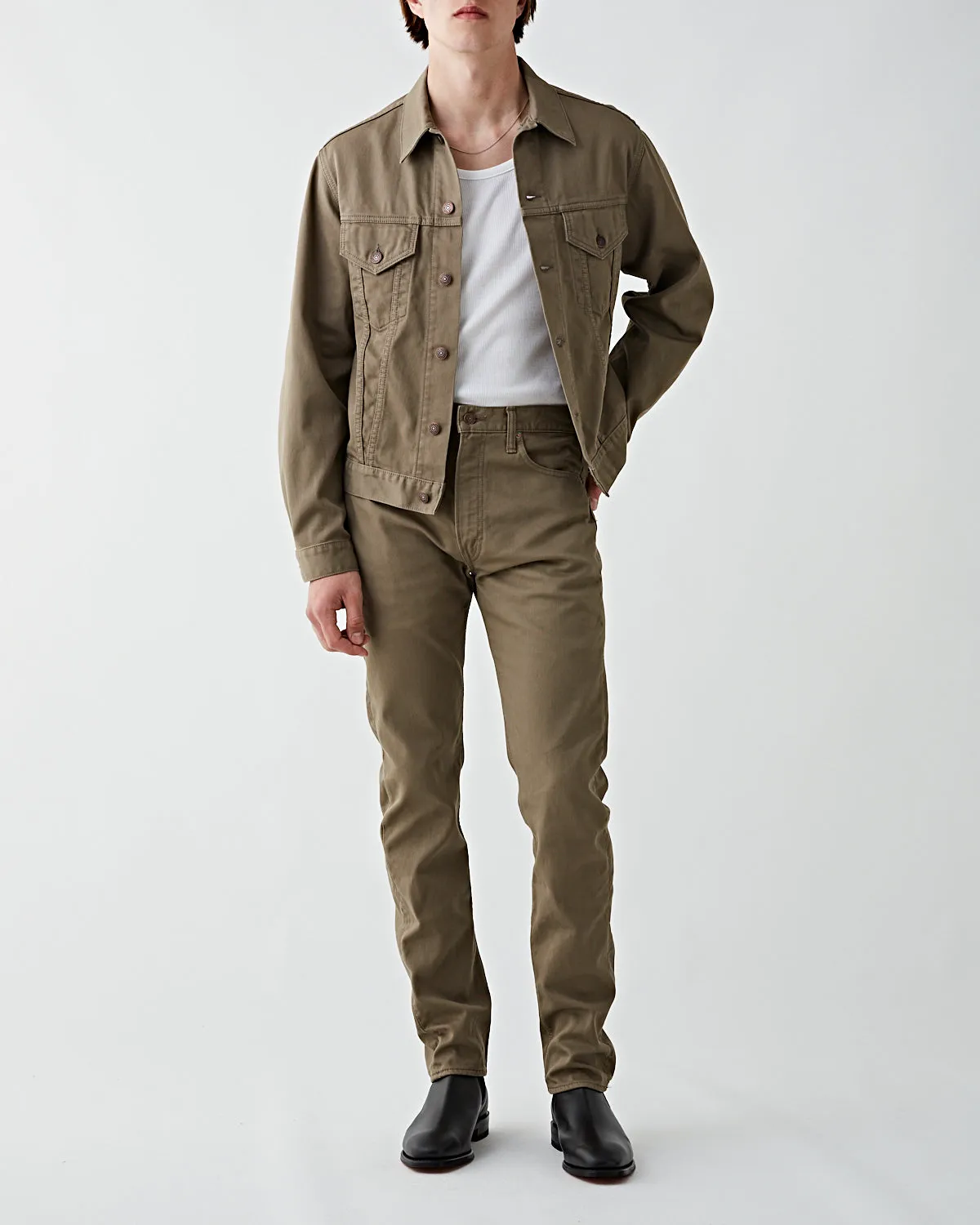Type 3 1960's Cotton Pique Jacket Dusty Olive