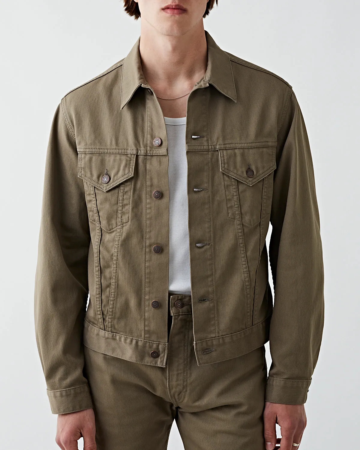 Type 3 1960's Cotton Pique Jacket Dusty Olive