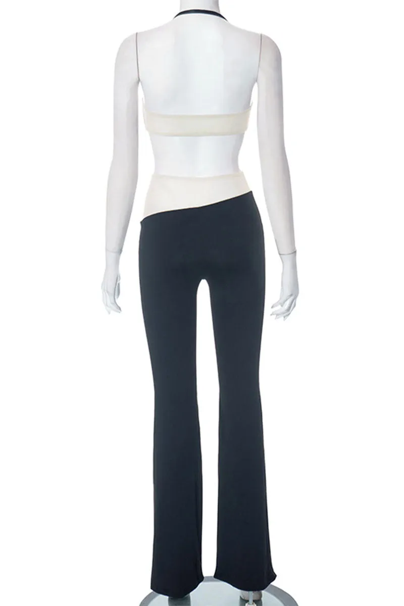 UG0270 Mesh Bandeau Top and Pants Set
