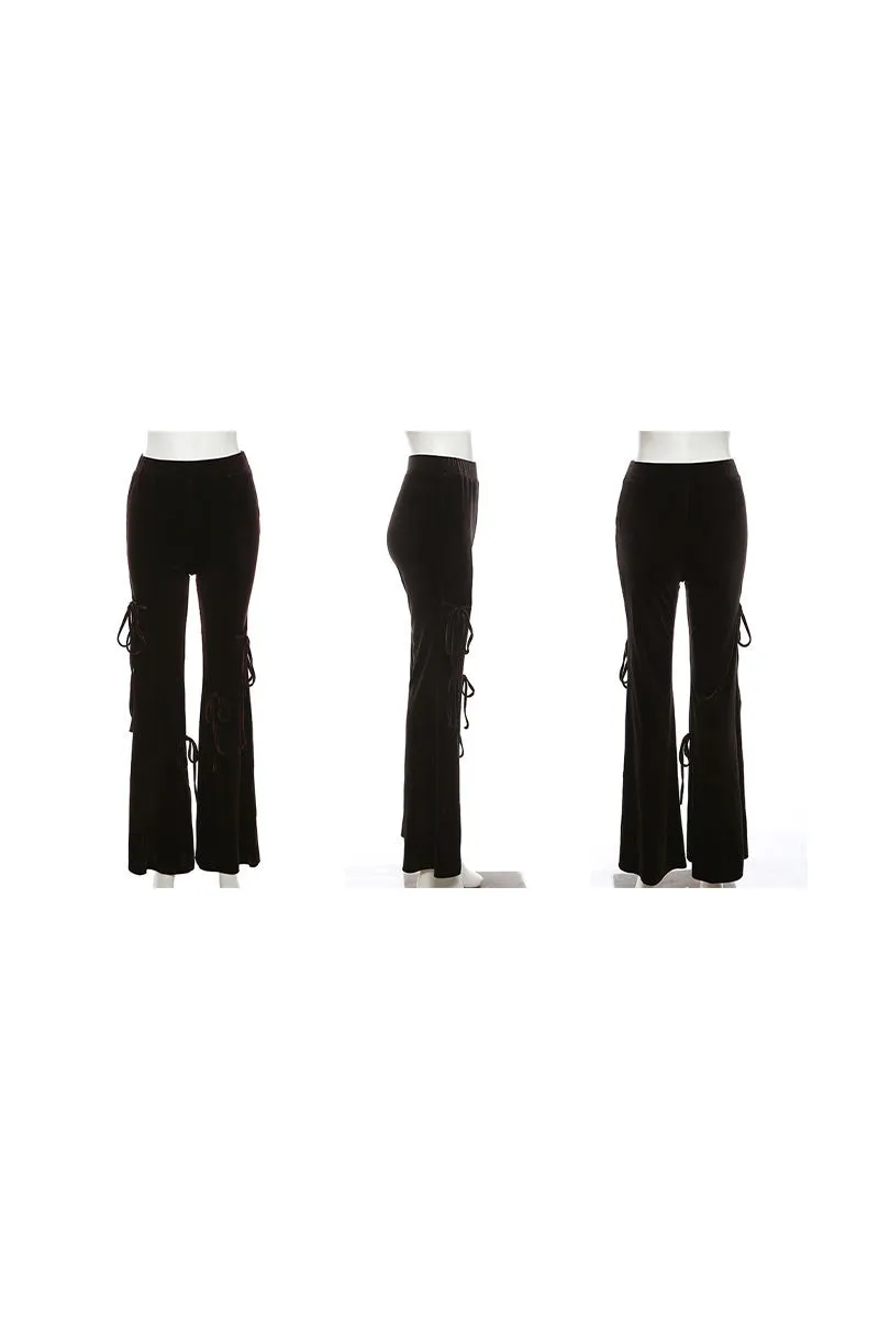 UI0353 Velour Long Pants Set