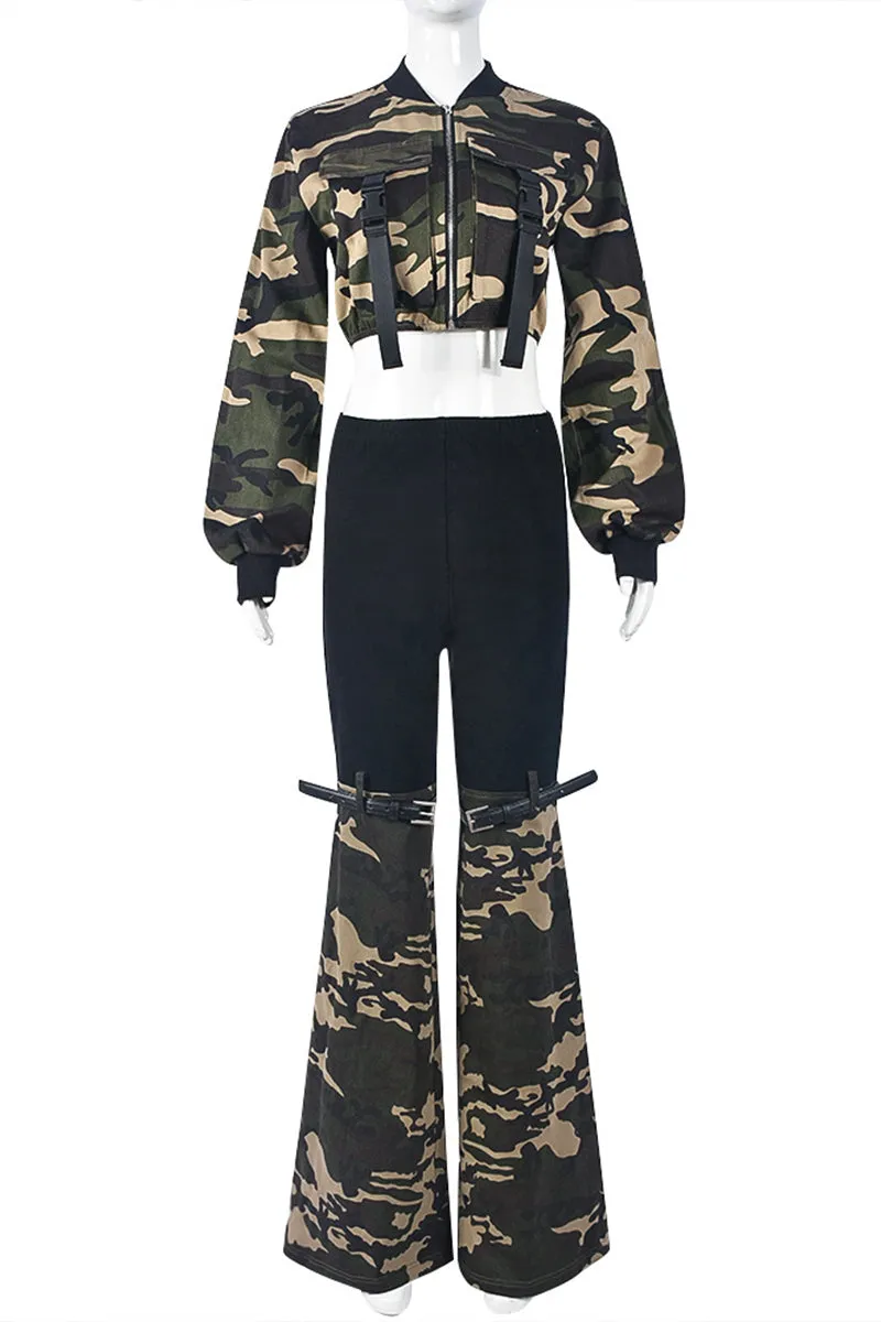 UI0567 Camo Jacket and Pants Set