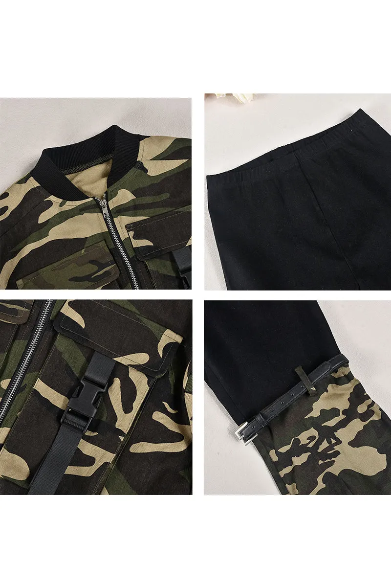 UI0567 Camo Jacket and Pants Set