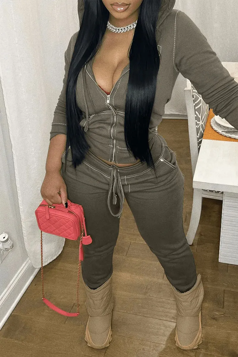 UJ0506 Fleece Graphic Tracksuit Set
