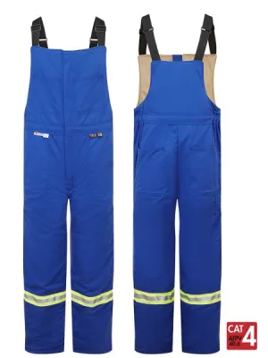 UltraSoft® 9 oz Insulated Bib Pants - Royal Blue - Flame-Resistant Workwear for Comfort & Warmth in Harsh Weather